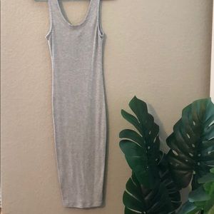Gray tank top midi dress